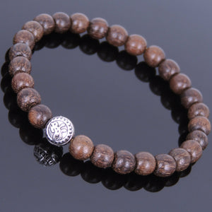 6.5mm Red Vietnam Agarwood Bracelet for Prayer & Meditation with Protection "Ping An" Bead - Handmade by Gem & Silver AWB004