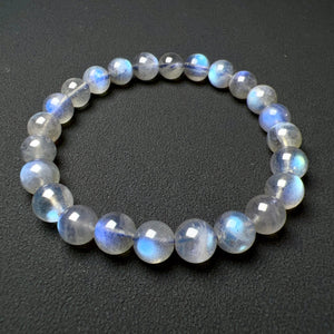 8mm Blue Flash Labradorite Bracelet Natural Healing Gemstone BR083