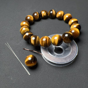 Handmade Brown Tiger Eye 14mm Top Quality Healing Gemstone Bracelet - BR052