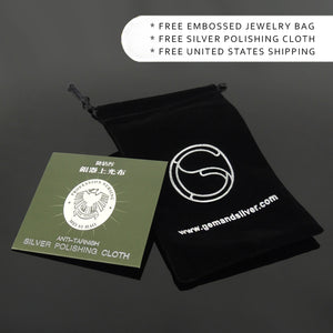 Free Polishing Cloth and Jewelry Bag included in your order