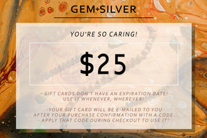 $25 GEM+SILVER Gift Card - The Perfect Gift.