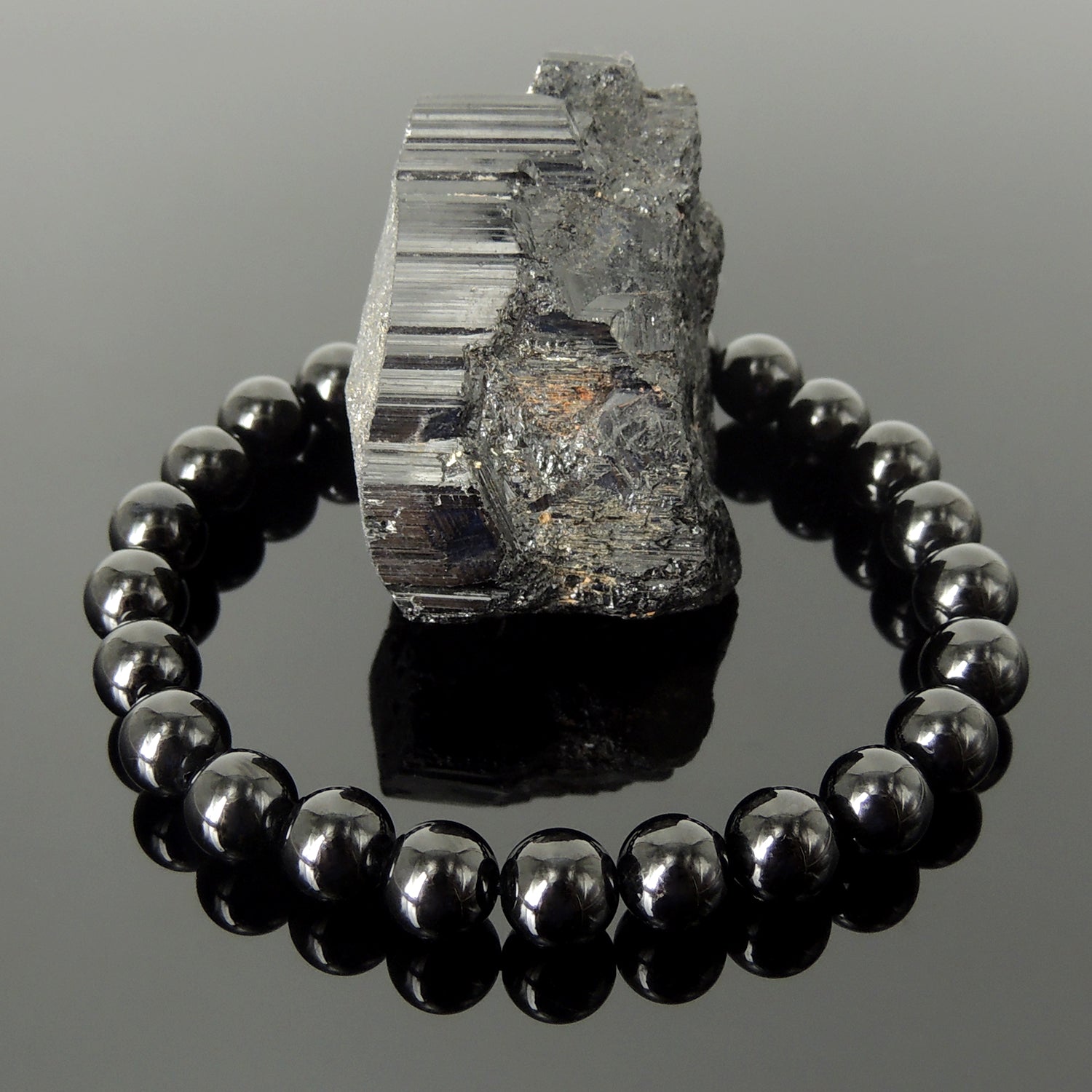 Raw black tourmaline bracelet - Trimakasi | EN