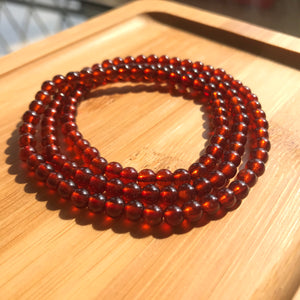 Handmade Multi Wrap Bracelet | Genuine Light Orange Spessartine Garnet Gemstones | Sacral Chakra Fire Energy Healing Stones | Enhances Creativity