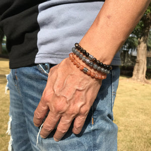 High Quality Genuine Black Sunstone | High Energy and Vitality | Powerful Healing Gemstone Bracelet for Positivity and Warmth | Opens Root and Sacral Centers