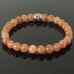 High Quality Genuine Gold Sunstone | Sacral Center High Energy and Vitality | Cleansed Healing Gemstone Bracelet for Exuding Positivity and Warmth