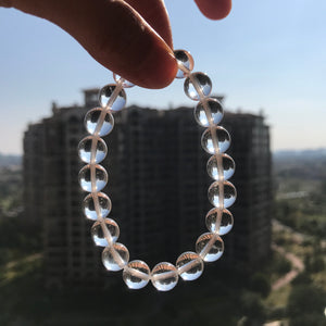 Genuine Clear Quartz 10mm Healing Gemstone Beads | Simple Modern Handmade Elastic Stretch Bracelet | Transcendence Amplifier Crystal
