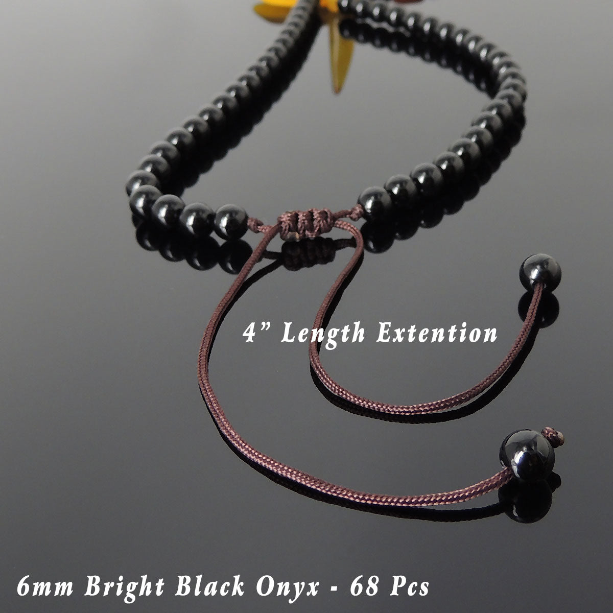 Adjustable Braided Necklace with Agate Wolf Tooth Pendants - Handmade by Gem & Silver NK203