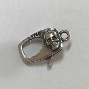 QTY 1 Gothic Skull Clasp | Authentic 925 Sterling Silver Lobster Clasps | Jewelry Supplies for DIY Modern Handmade Jewelry