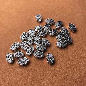 4 PCS Spacer Beads Symbol of Auspicious Clouds - S925 Sterling Silver WSP587X4