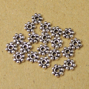 30 PCS Flower Spacers - S925 Sterling Silver - Wholesale by Gem & Silver WSP026X30