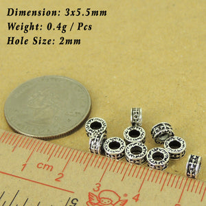 10 PCS Vintage Celtic Cross Spacer Beads - S925 Sterling Silver WSP445X10