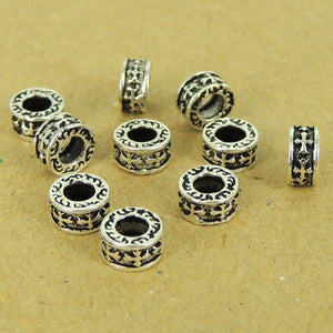 10 PCS Vintage Celtic Cross Spacer Beads - S925 Sterling Silver WSP445X10