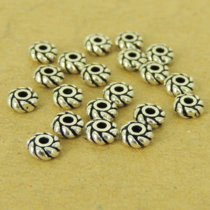 20 PCS Tiny Vintage Spacer Beads - S925 Sterling Silver - Wholesale by Gem & Silver WSP519X20