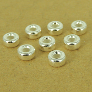 8 PCS Minimal Round Silver Spacers - S925 Sterling Silver WSP530X8