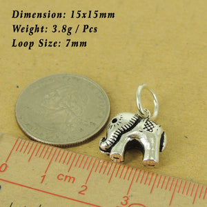 1 PC Elephant Protection Pendant - Genuine S925 Sterling Silver