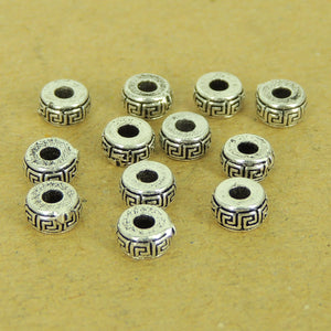 12 PCS Asian Pattern Spacers - S925 Sterling Silver WSP518X12