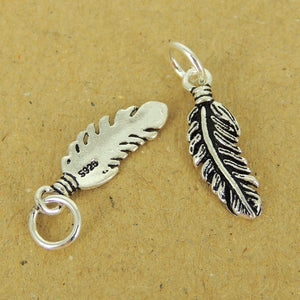 2 PCS Feather Pendants - S925 Sterling Silver WSP539X2