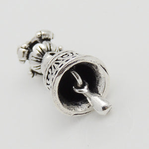 1 PC Flower Call Bell Charm Pendant - Genuine S925 Sterling Silver