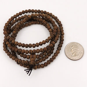 5mm Vietnamese Agarwood 216 Beads Bracelet/Necklace for Meditation - Gem & Silver AW001