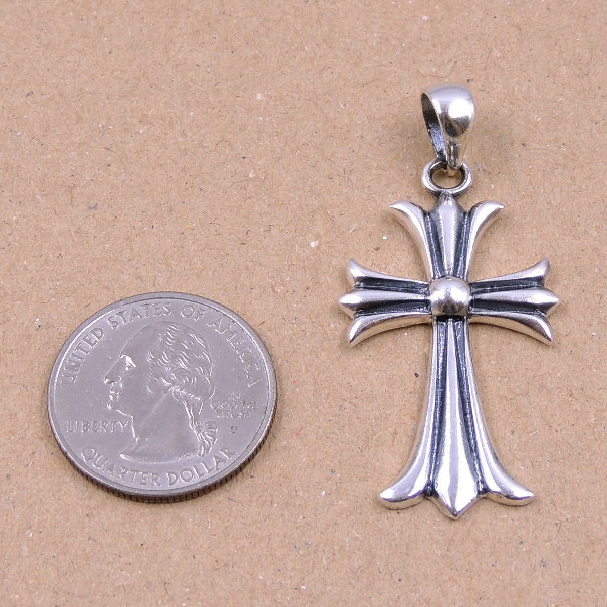 1 PC Religious Celtic Cross Pendant - Genuine S925 Sterling Silver