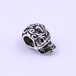 4 PCS Day of the Dead Inspired Tribute Skulls - S925 Sterling Silver WSP211X4