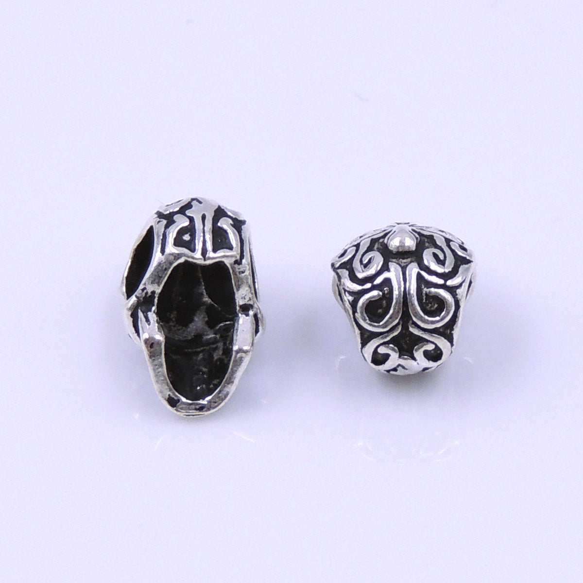 4 PCS Day of the Dead Inspired Tribute Skulls - S925 Sterling Silver WSP211X4