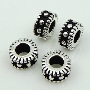 6 PCS Artisan Spacer Beads - S925 Sterling Silver WSP118X6