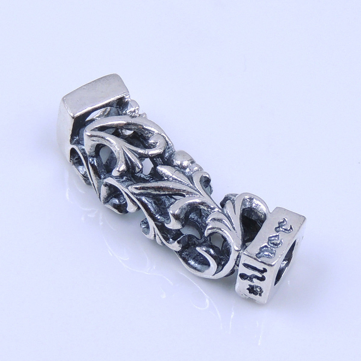 2 PCS Engraved Ornate Floral Celtic Charms - S925 Sterling Silver WSP232X2