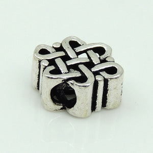 1 PC Braided Chinese Fortune Knot Charm - Genuine S925 Sterling Silver