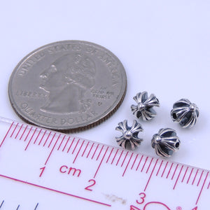 10 PCS Gothic Cross Beads - S925 Sterling Silver WSP253X10