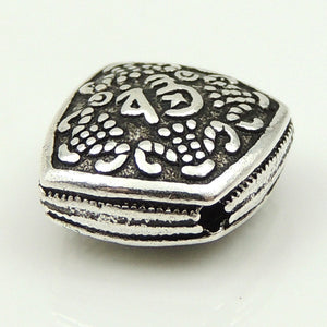 1 PC Oxidized Lucky Vintage Chinese Charm - Genuine S925 Sterling Silver