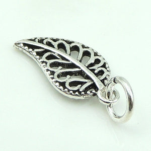 2 PCS Carefree Leaf Pendant Charm - S925 Sterling Silver WSP156X2