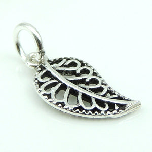 2 PCS Carefree Leaf Pendant Charm - S925 Sterling Silver WSP156X2