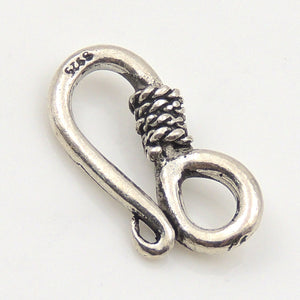2 PCS Vintage Style S-hook Toggle Clasp - S925 Sterling Silver WSP077X1