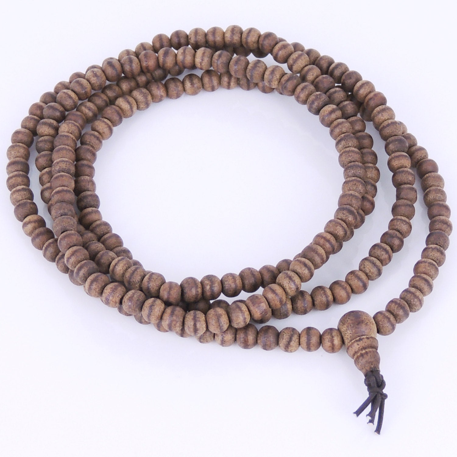 5mm Vietnamese Agarwood 216 Beads Bracelet/Necklace for Meditation - Gem & Silver AW001