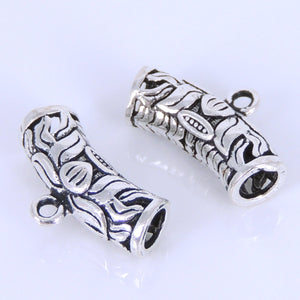 4 PCS Vintage Protection Lotus Connector Bail - S925 Sterling Silver WSP284X4