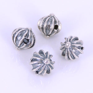 8 PCS Vintage Round Cross Spacers - S925 Sterling Silver WSP272x8