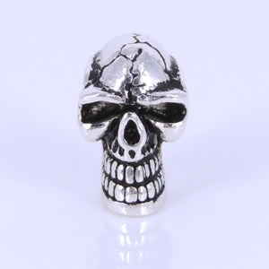 1 PC Vintage Skull Bead - S925 Sterling Silver WSP277X1