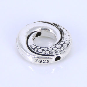 1 PC Snake Tail Donut Charm - S925 Sterling Silver WSP289X1