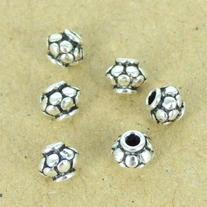 6 PCS Vintage Spacer Beads - S925 Sterling Silver WSP297X6