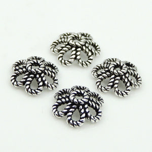 8 PCS Flower Bead Caps - S925 Sterling Silver WSP177X8