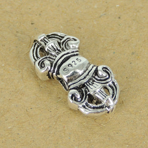 2 PCS Vintage Prayer Protection Charms - S925 Sterling Silver WSP335X2