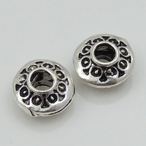 4 PCS Vintage Disk Spacer Beads - S925 Sterling Silver WSP087X4