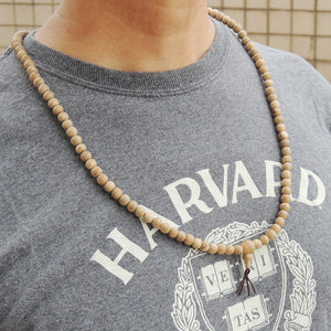 7mm White Agarwood 108 Beads Bracelet/Necklace for Meditation - Gem & Silver AW012