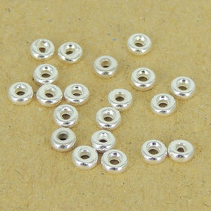 20 PCS Simple Seamless Nugget Spacers - S925 Sterling Silver WSP356X20