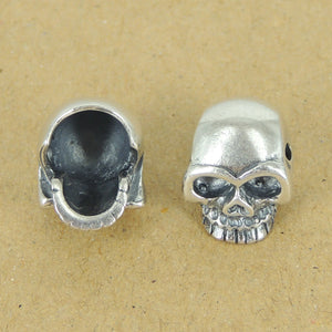 2 PCS Protective Skull Charms - S925 Sterling Silver WSP362X2