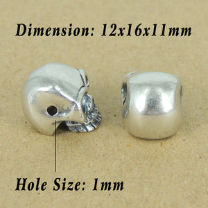 2 PCS Protective Skull Charms - S925 Sterling Silver WSP362X2