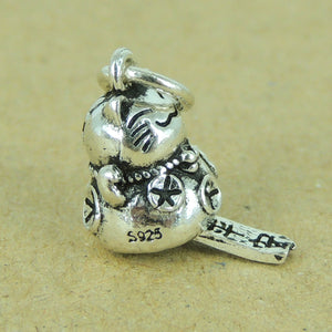 925 Sterling Silver Maneki Neko Lucky Cat Pendant Best Gift Protection Wealth Blessing with 925 Stamp Japanese Popular Design - WSP375