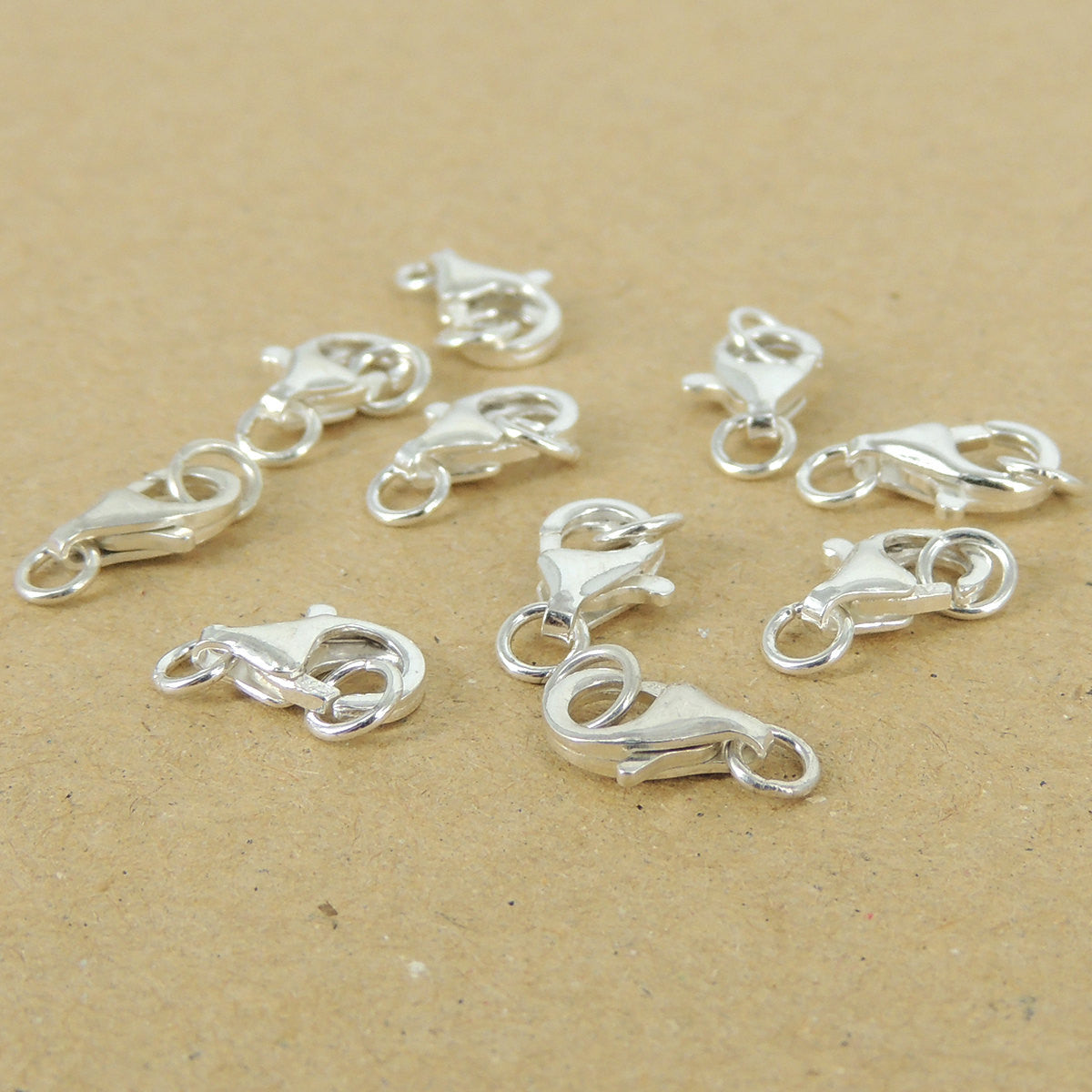 10 PCS Lobster Clasps - S925 Sterling Silver WSP365X10
