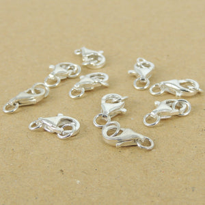 10 PCS Lobster Clasps - S925 Sterling Silver WSP365X10